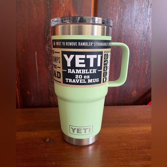 NWT YETI Rambler 20 oz Travel Mug Cup with Handle- Mint Green - Picture 1 of 6